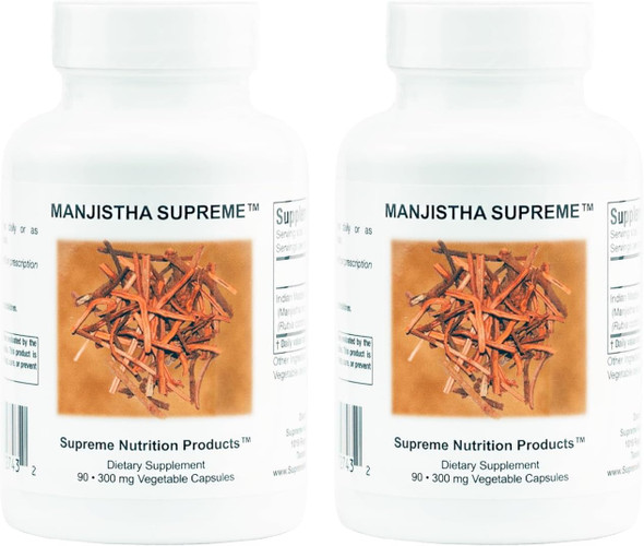 Supreme Nutrition Manjistha Supreme, 90 Pure Indian Madder Root Vegetarian Capsules