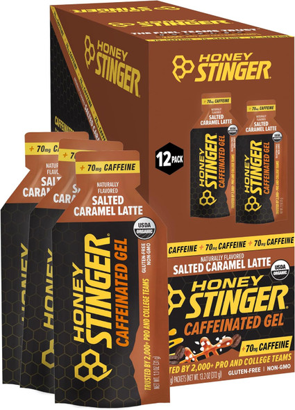Honey Stinger Organic Fruit Smoothie Energy Gel, Gluten Free & Caffeine Free, for Exercise, Running and Performance, Sports Nutrition for Home & Gym, Pre and Mid Workout - 12 Pack