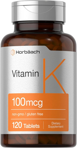 Horbäach Vitamin K Supplement | 100mcg | 120 Tablets