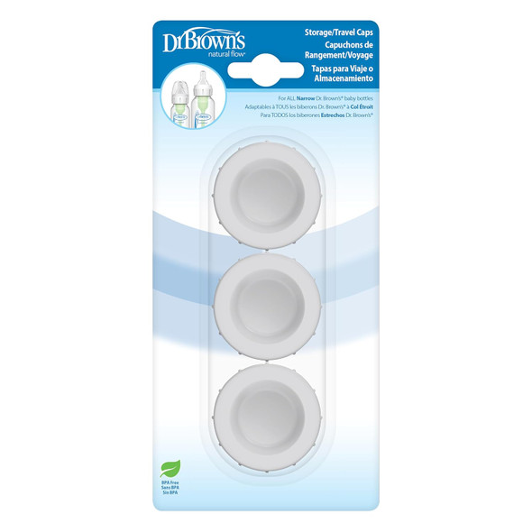 Dr. Brown's Replacement Travel Caps for Dr. Brown's Original Options and Options+ Baby Bottles