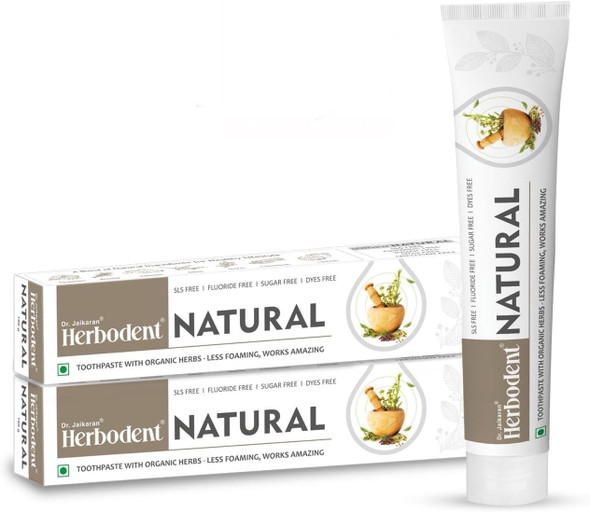 Herbodent Natural Neem Toothpaste for Dry Mouth & Gum Problems with Amazing Taste & Freshness