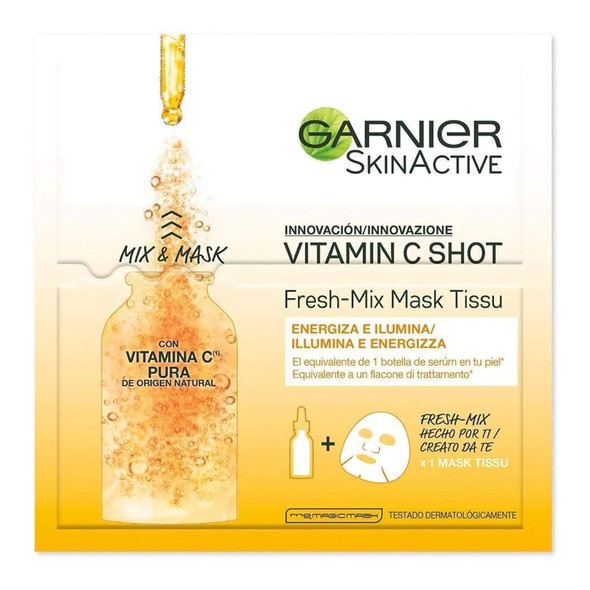 Garnier Fresh-Mix Tissue Mask  Vitamin C Brightening Tissue Face Sheet Shot Mask 33 g