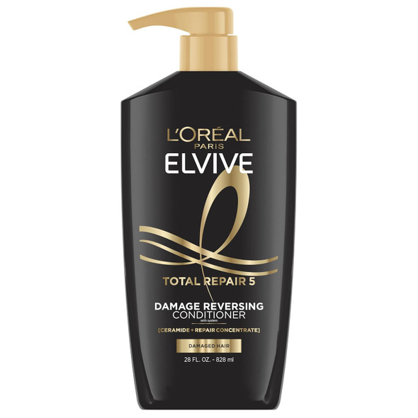 L'Oreal Paris Elvive Total Repair 5 Repairing Conditioner for Damaged Hair Conditioner with Protein and Ceramide for Strong Silky Shiny Healthy Renewed Hair