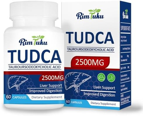 RimTuku 2500MG TUDCA Supplement - Bile Salts Liver Detox & Cleanse and Gallbladder Clease Health Formula Live Supplement