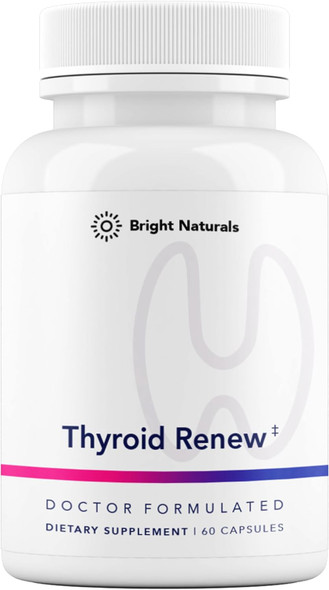 Bright Naturals Thyroid Renew Supplement - Thyroid Support for Women with Zinc, Selenium, Copper, Ashwagandha & L-Tyrosine