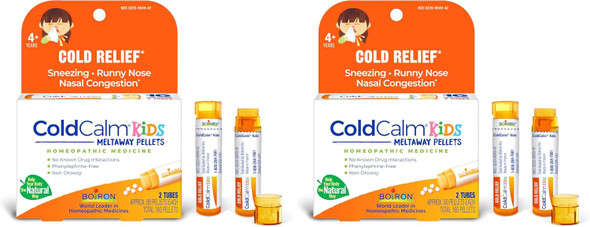 BoironColdCalm Kids Pellets for Relief of Common Cold Symptoms Such as Sneezing, Runny Nose Sore Throat and Nasal Congestion