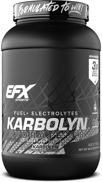 EFX Sports Karbolyn Hydrate | Carbohydrate Powder + Electrolytes | Sugar Free Sports Drink Mix | Fuel & Hydration | Stimulant Free | 66 Servings