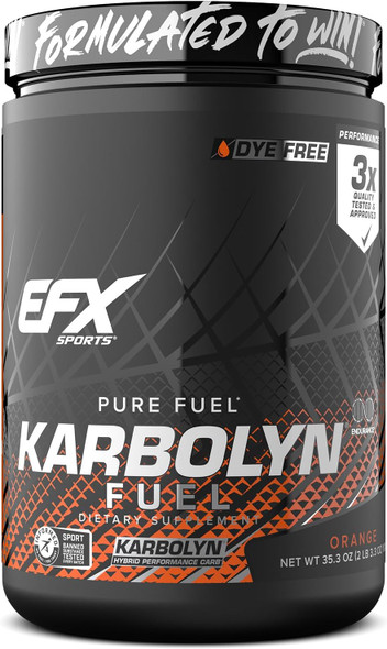 EFX Sports Karbolyn Fuel | Fast-Absorbing Carbohydrate Powder | Carb Load, Sustained Energy, Quick Recovery | Stimulant Free | 18 Servings