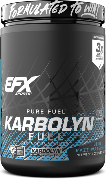 EFX Sports Karbolyn Fuel | Fast-Absorbing Carbohydrate Powder | Carb Load, Sustained Energy, Quick Recovery | Stimulant Free | 18 Servings