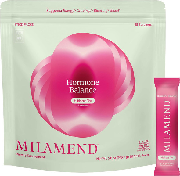 milamend 40:1 Inositol Powder Multi-Nutrient Women's Hormonal Supplement Drink Mix - - 28 Sticks