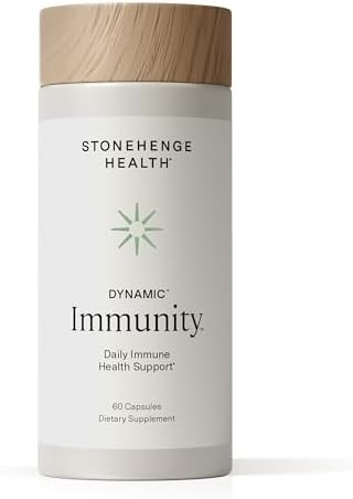 Stonehenge Health Dynamic Immunity Daily Supplement 10-in-1 Immune Boosters Zinc, Elderberry, Echinacea, Vitamin C & Probiotic L. Acidophilus – Supports Immune System & Respiratory Health