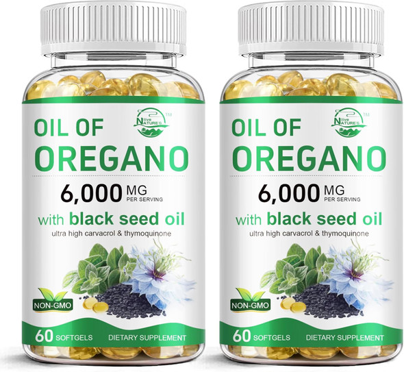 Nature's live Oil of Oregano with Black Seed Oil