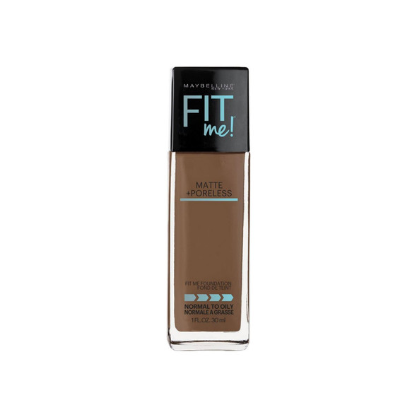 Maybelline Fit Me Matte + Poreless Liquid Foundation Makeup, Latte, 1 oz