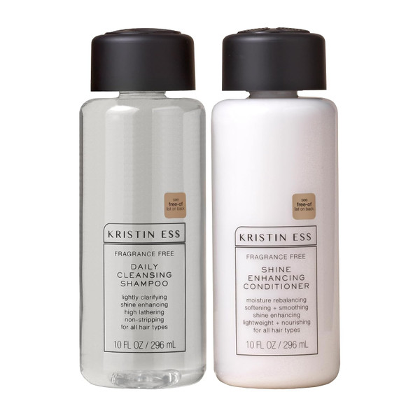 Kristin Ess Hair Fragrance Free Shampoo and Conditioner Set  Sulfate free Color Safe Shampoo and Conditioner  Hydrating  Moisturizing  Vegan 10 Fl Oz
