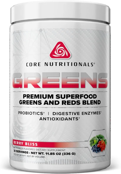 Core Nutritionals Greens, Digestive Support, Berry Bliss, 30 Servings - 11.85 Ounc