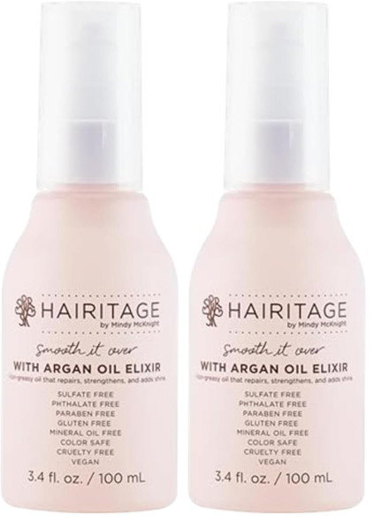 Hairitage Argan Oil Hair Oil Spray for Frizzy Curly + Dry Damaged Hair Lightweight Hair Oil Conditioner for Women  Men Repair Hair