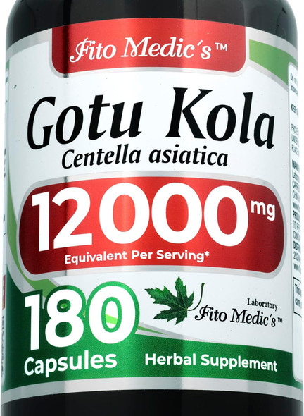 FITO MEDIC'S Lab  Gotu Kola  Centella Asiatica  180 Capsules