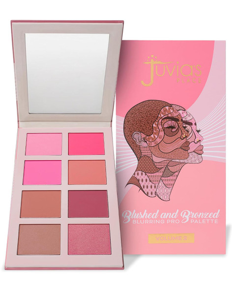 Juvia’s Place Blushed & Bronzed Blurring Pro Palette Matte & Shimmer Finishes Buildable Pigment Soft Focus Powder