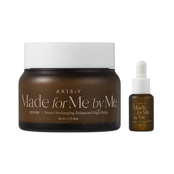 AXIS Y Biome Recharging Night Renewal Set  Overnight Solution Care Set Skin Barrier Cream with Panthenol Concentrate Korean Skincare for All Skin Types