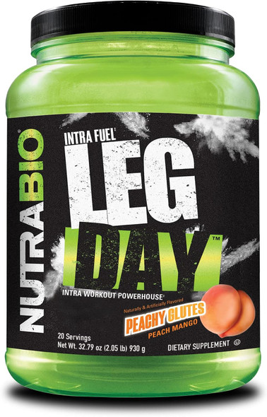 NutraBio Leg Day Intra Workout Powder – Advanced Carb Supplement with Cluster Dextrin & Electrolytes – Carb Powder with EAAs/BCAAs – Cyclic Dextrin for Performance –  20 Servings