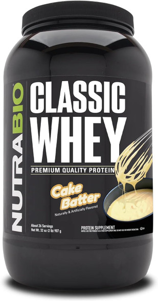 NutraBio Classic Whey Protein Powder -  2 Pounds