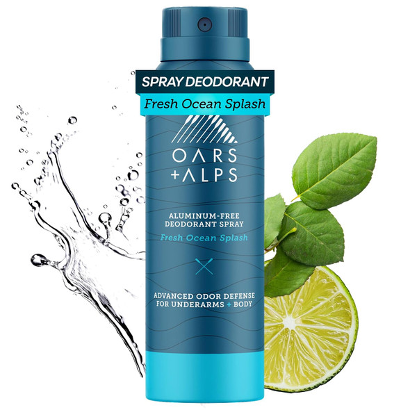Oars + Alps Aluminum Free Men's Whole Body Deodorant Spray