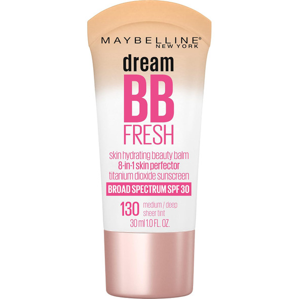 Maybelline Dream Fresh Skin Hydrating BB cream, 8-in-1 Skin Perfecting Beauty Balm with Broad Spectrum SPF 30 1 Fl Oz