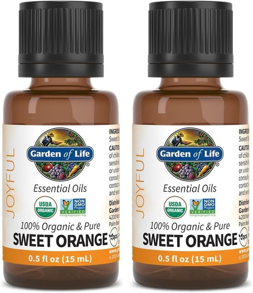Garden of Life Organic Sweet Orange Essential Oil, USDA Organic
