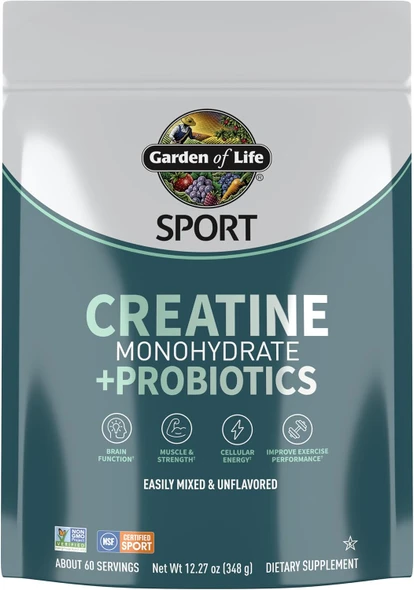 Garden of Life Sport Creatine Monohydrate + Probiotics Powder