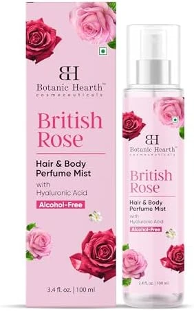 Botanic Hearth British Rose Hair Perfume for Women & Body Mist - 3.4 Fl oz