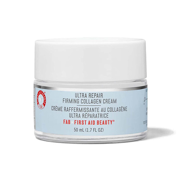 First Aid Beauty Ultra Repair Firming Collagen Cream - Day & Night Anti-Aging Face Moisturizer with Collagen, Peptides and Niacinamide - 1.7 fl oz