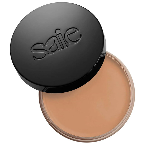 Saie Sun Melt Cream Bronzer - Buildable Balm Face Bronzer for Effortless Sculpting - Cream Contour Enriched with Vitamin C, Nourishing Skincare Ingredients & a Natural Finish - Medium Bronze (1 oz)