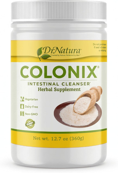 DrNatura Colonix Intestinal Cleanser All-Natural Daily Fiber Colon Detox and Cleanse Supports Healthy Colon Intestines Gut 30 Day Serving