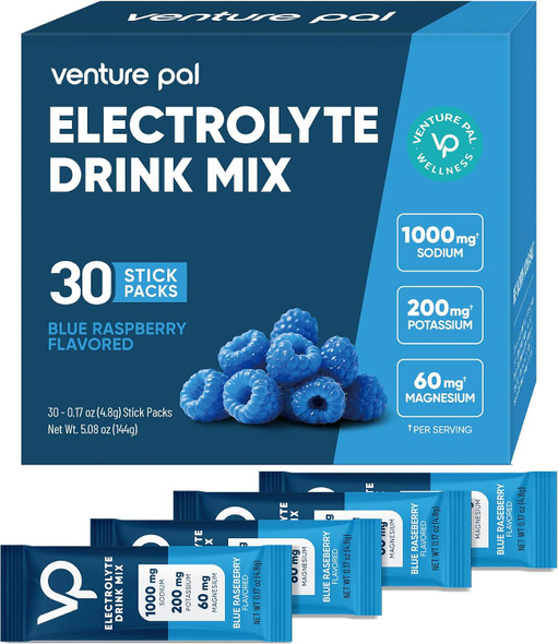 Venture Pal High Sodium Sugar Free Electrolytes Powder Packets 30 Count