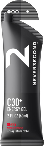 Neversecond C30+ Energy Gel + Caffeine Nutrition 12-Count Pack