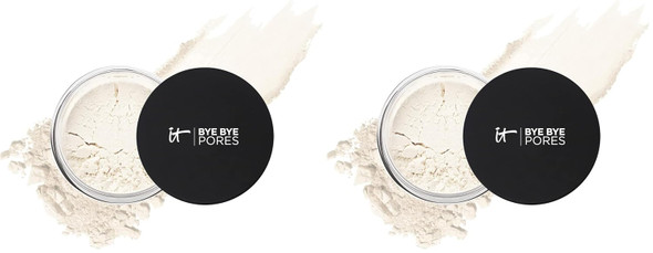 IT Cosmetics Bye Bye Pores  Poreless Finish Loose Setting Powder Makeup – Translucent Blurring Face Powder for All Skin Tones – with Peptides, Silk, Collagen & Antioxidants