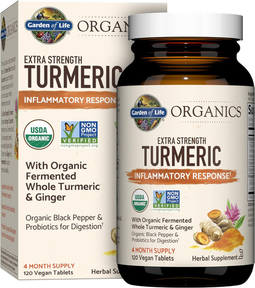 Garden of Life Organics Extra Strength Turmeric Supplement