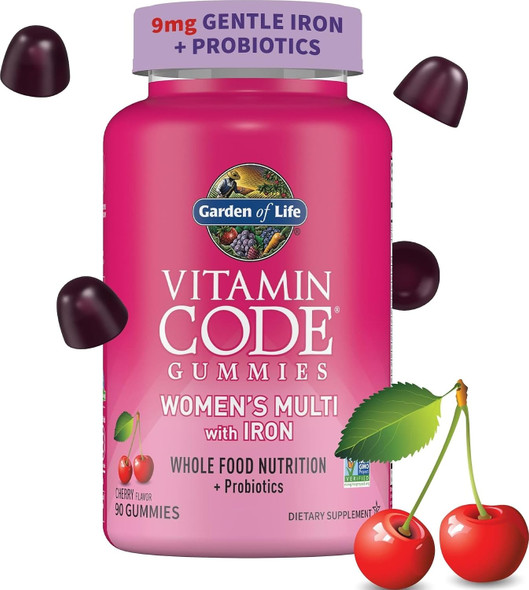 Garden of Life Vitamin Code Women's Multivitamin Gummies, Cherry, 90