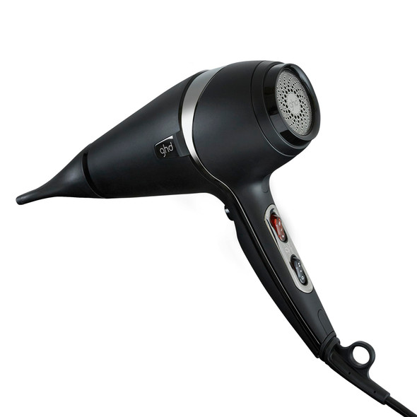 ghd Air Hair Dryer — 1600w Professional Blow Dryer Salon Strength Motor Concentrator Nozzle Adjustable Temperature Setting and Ionic Technology for Super-Fast Drying — Black
