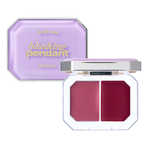 alternativestereo Lip & Cheek Blushing Pendant Dual Finish Velvet & Glow Cream Blush + Lip Tint  Buildable Long Lasting Smooth Flake Free Finish Compact