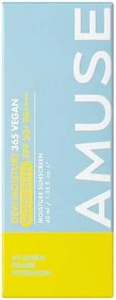 Amuse SEOUL 365 Vegan Moisturizing Cream - Lightweight Non-Sticky Facial Lotion Glow Finish (40ml)