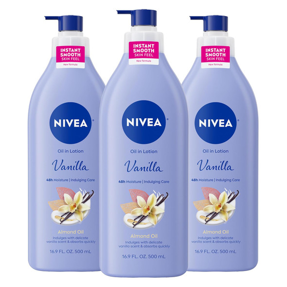 NIVEA Oil In Lotion Body Lotion, Vanilla and Almond Oil