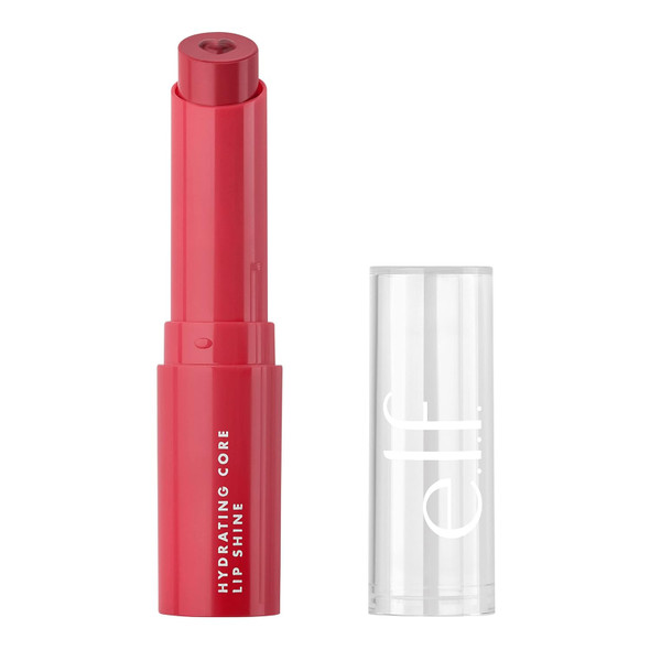e.l.f. Hydrating Core Lip Shine with Shea Butter & Vitamin E, Tinted Lip Balm for A Smooth, Glossy Finish & Long-Lasting Moisture - 0.09 Ounce