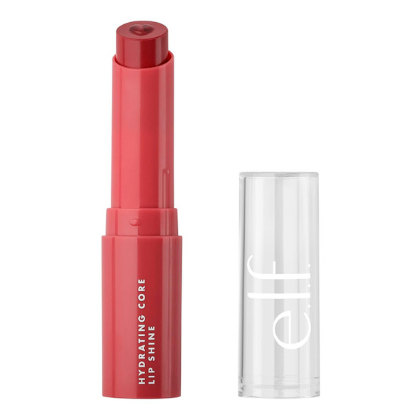 e.l.f. Hydrating Core Lip Shine with Shea Butter & Vitamin E, Tinted Lip Balm for A Smooth, Glossy Finish & Long-Lasting Moisture - 0.09 Ounce