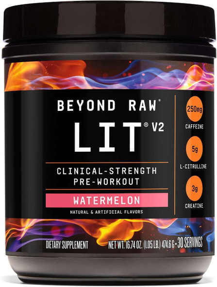 BEYOND RAW GNC LIT V2 Pre Workout Powder 30 Servings