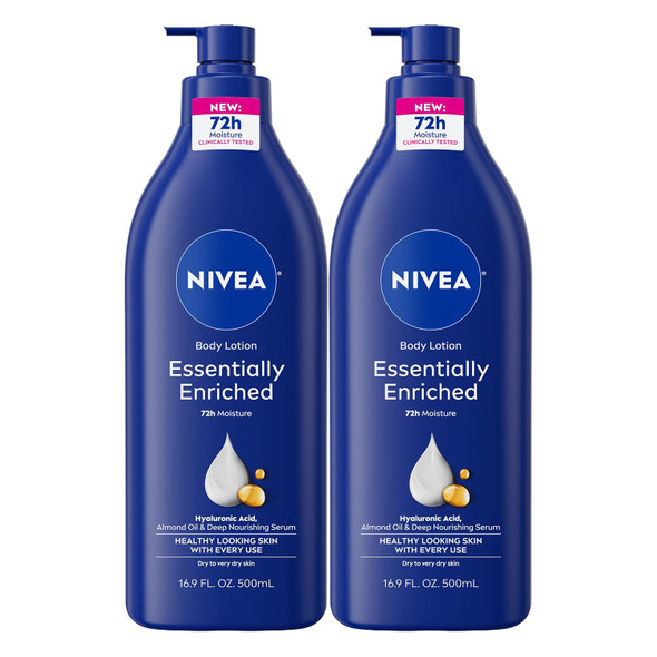 NIVEA Essentially Enriched Body Lotion Value Pack 2 x 16.9 FL OZ