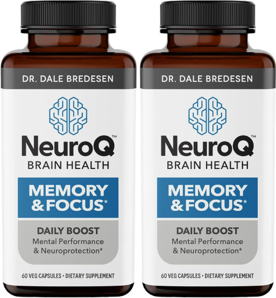LifeSeasons NeuroQ Memory & Focus Extra Strength Boosts Cognitive Performance & Brain Function Supports Neuroprotection & Concentration