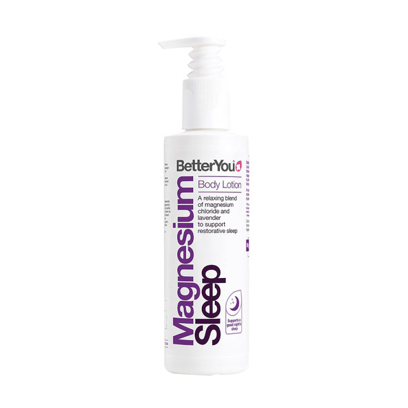 BetterYou Magnesium Sleep Body Lotion Relaxing Body Lotion Magnesium Body Cream with Lavender and Chamomile Blend Sore Muscle Relief 6.08 oz