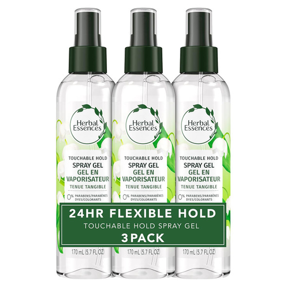 Herbal Essences Hair Spray Gel for Curly Hair Styling Gel for Women Touchable Hold