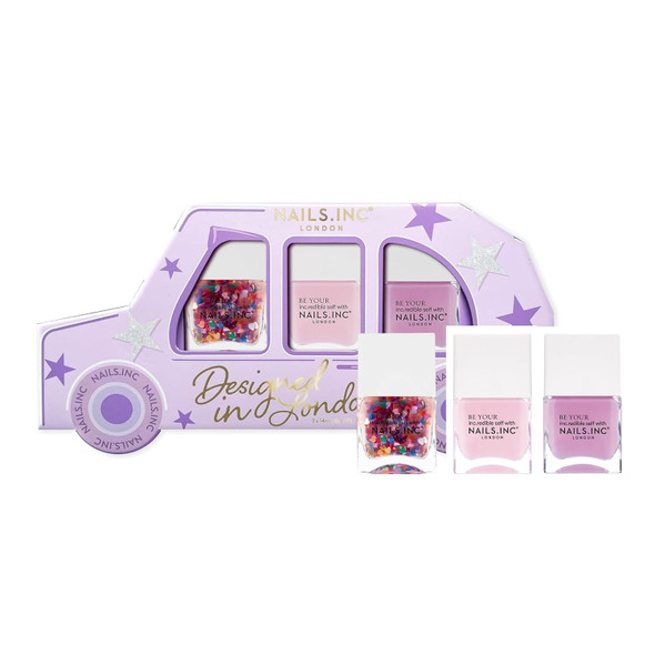 Nails Inc Mani Calling Taxi Nail Polish Kit  3 Piece Gift Set